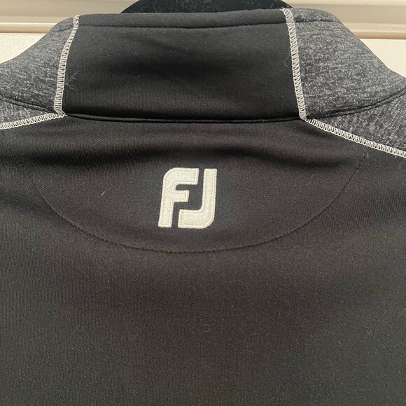 Footjoy Men's Grey and Black Pullover Quarter Zip Size Large - Picture 5 of 8